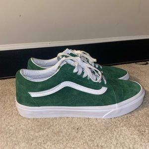 Vans old skool pig suede dark green size 10 US mens skate shoe
